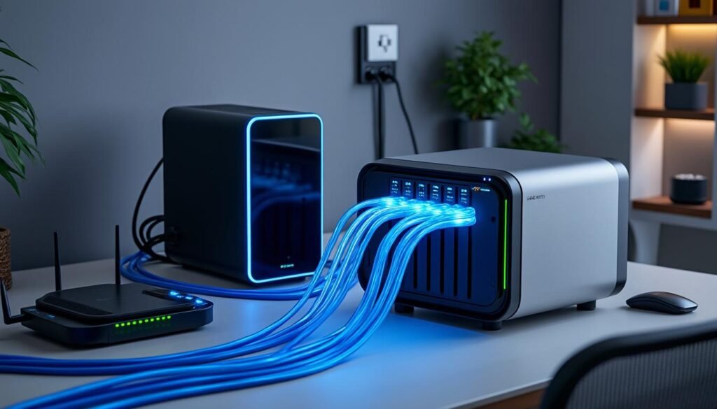 assurez la protection de vos données à domicile grâce à une sauvegarde automatique fiable, optimisée par une connexion fibre ultra-rapide pour une sécurité et une rapidité maximales.